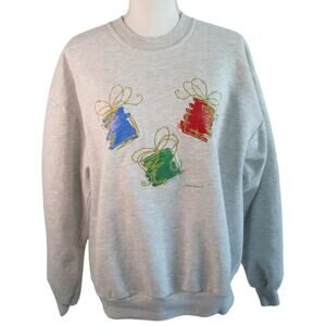 White Fish Bay Women's Gray Long Sleeve 3 Gifts Sweatshirt Size Large